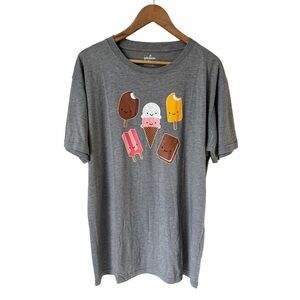 NWT Whistle & Flute Kawaii Frozen Treats Adult Unisex Grey T-shirt Size XLarge